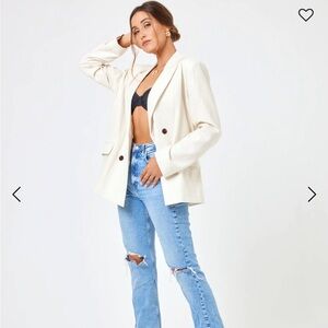 L*space RHODE blazer in cream color in XS double breasted